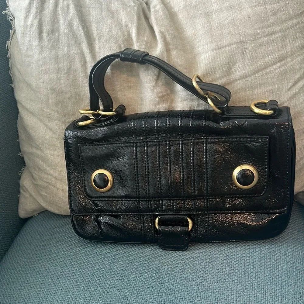 Cynthia Rowley Black Patent Leather Hand Bag